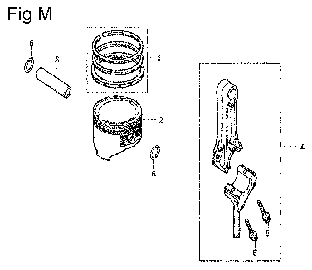 Fig-13 Diagram and Parts List for GC160 Type VXC Honda Engine