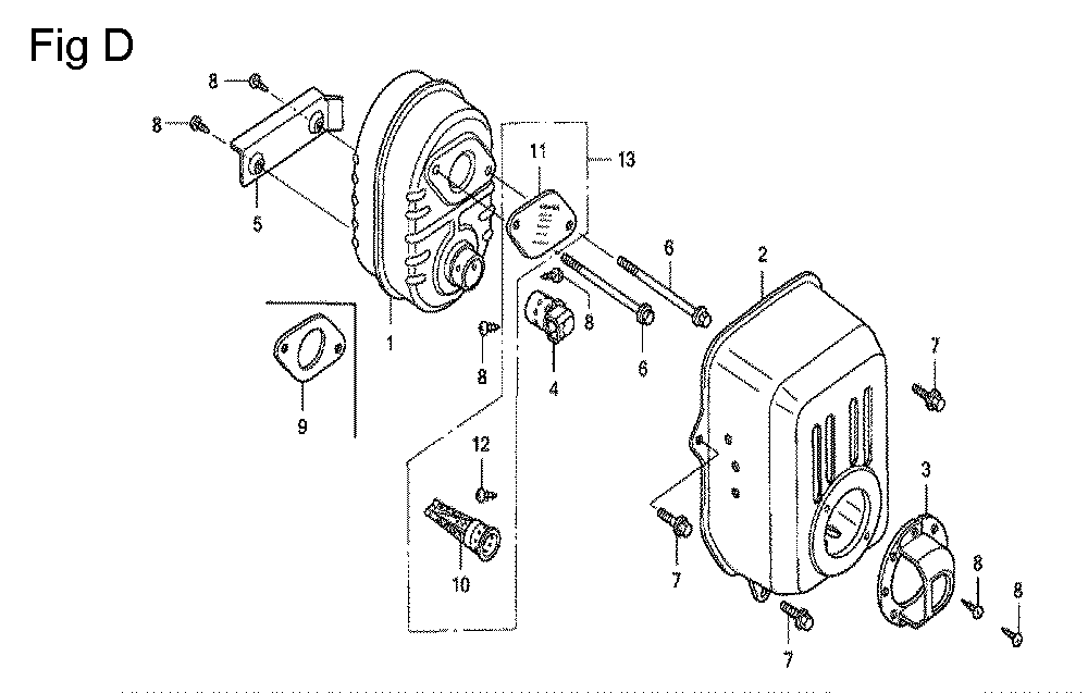 Fig-4 Diagram and Parts List for GC160A Type QHC Honda Engine