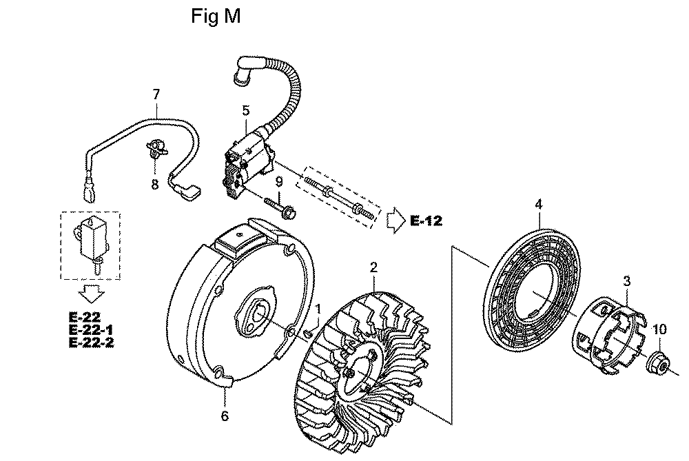 Fig-13 Diagram and Parts List for GC160LA Type QHC Honda Engine