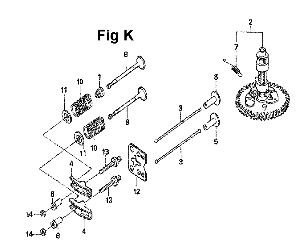 Fig-8 Diagram and Parts List for GXV160UA1 Type A12 Honda Engine