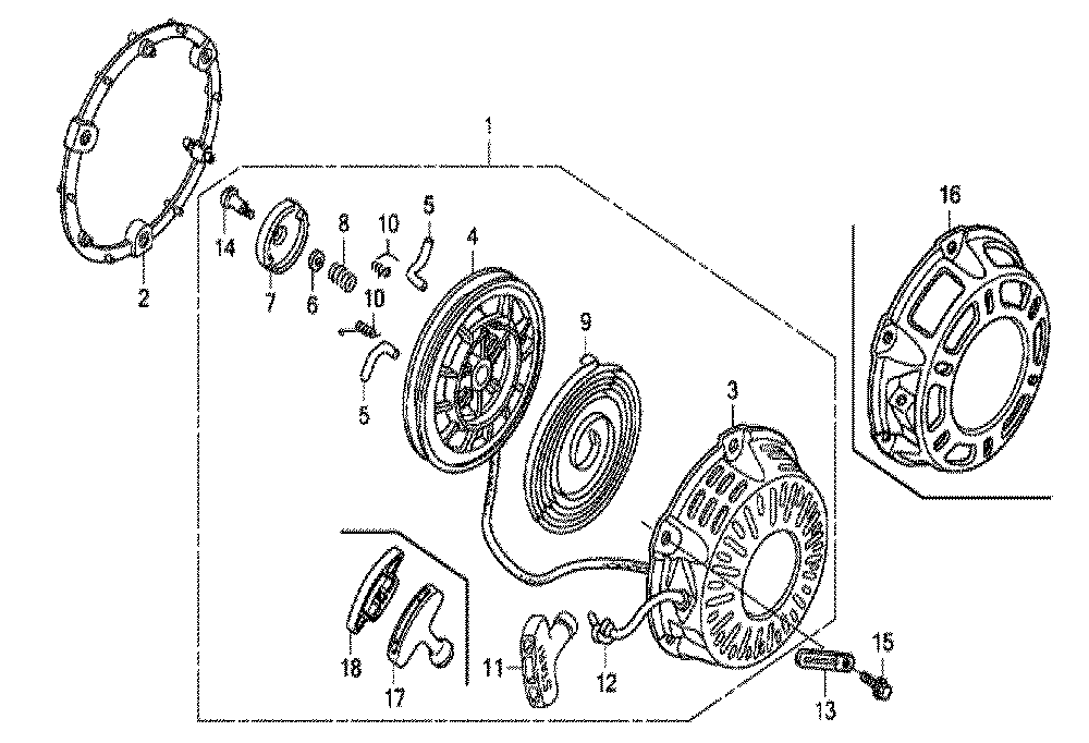 Fig-0 Diagram and Parts List for GX200UT Type QXE2 Honda Engine