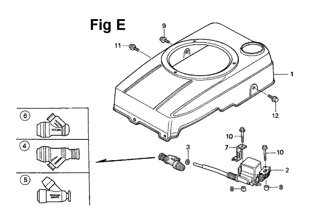 Fig-8 Diagram and Parts List for GXV120 Type N2CA Honda Engine