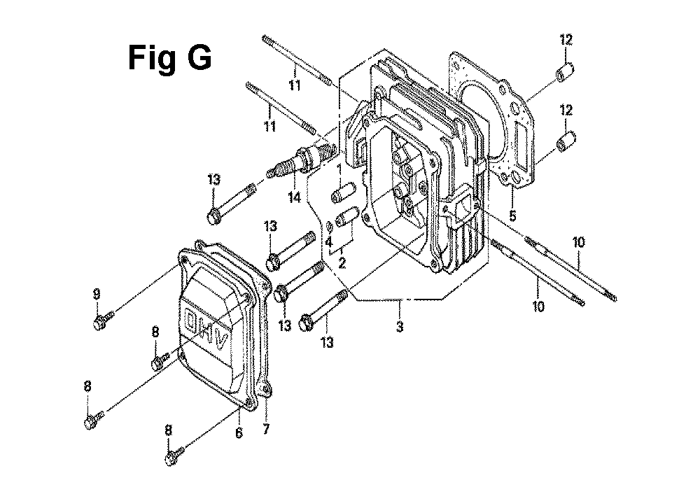 Fig-13 Diagram and Parts List for GXV160UH2 Type N45 Honda Engine
