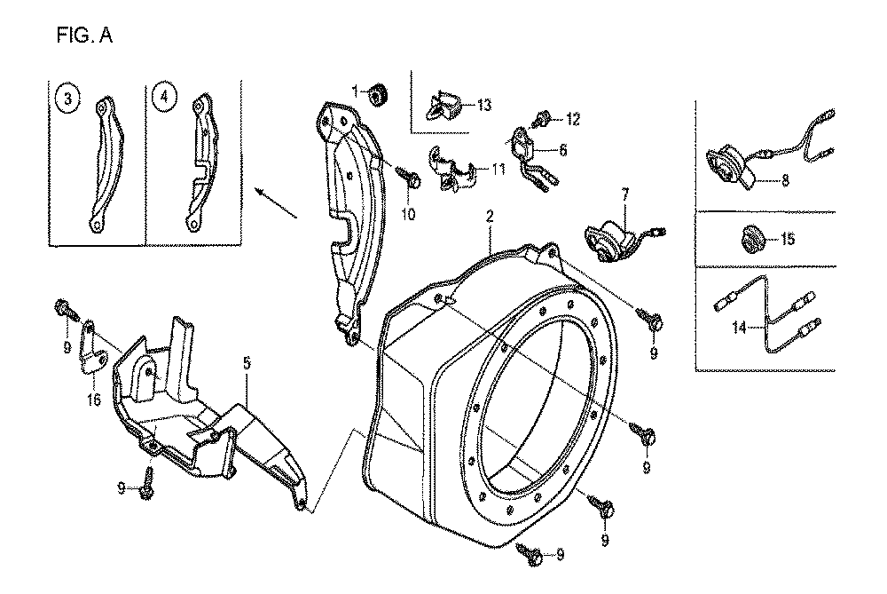 Fig-1 Diagram and Parts List for GX120T1 Type VPM4 Honda Engine