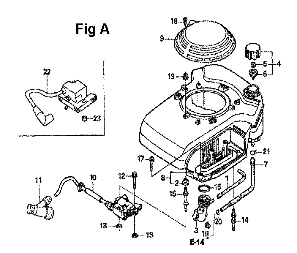 Fig-8 Diagram and Parts List for GXV160A1 Type A1AS Honda Engine