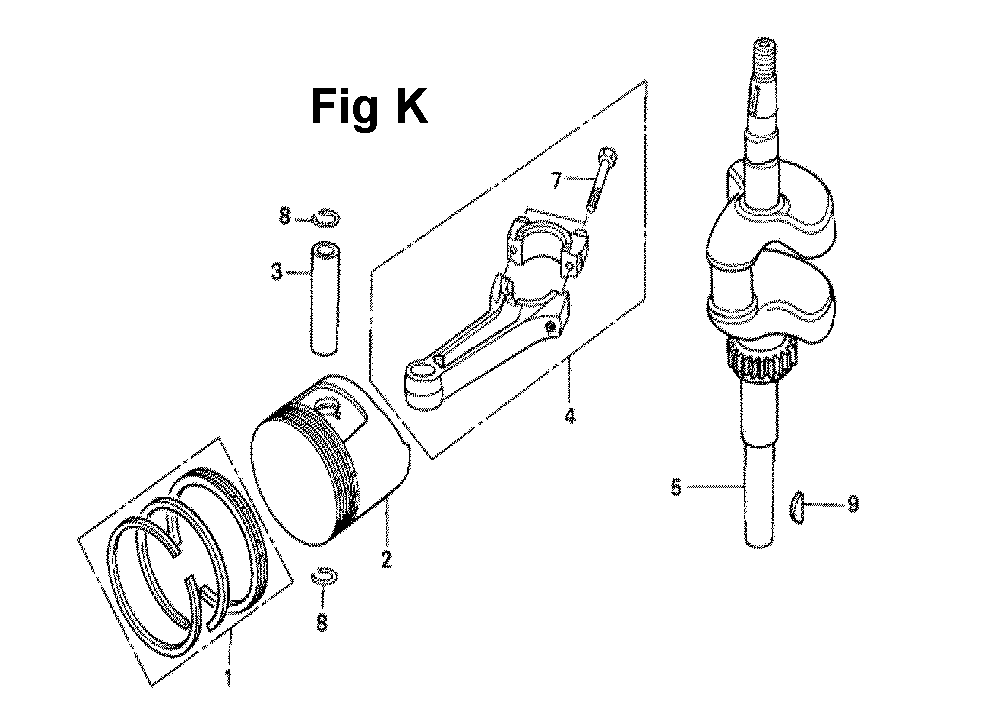 Fig-7 Diagram and Parts List for GXV120 Type N2C1 Honda Engine
