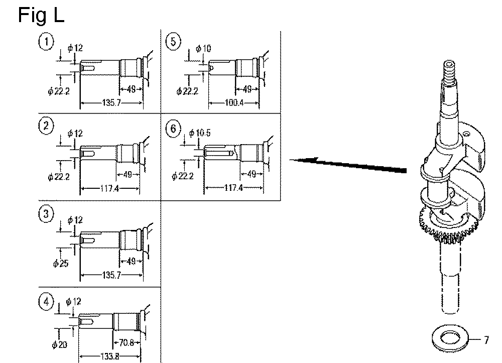 Fig-16 Diagram and Parts List for GCV160LA Type N7A1 Honda Engine