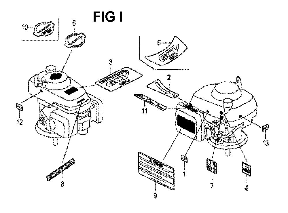 Fig-9 Diagram and Parts List for GCV190LA Type N5RB Honda Engine
