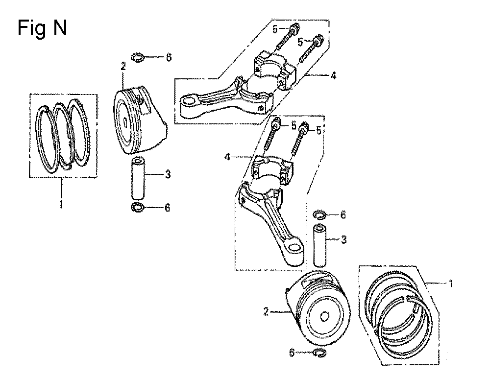 Fig-14 Diagram and Parts List for GCV530 Type QEA3 Honda Engine
