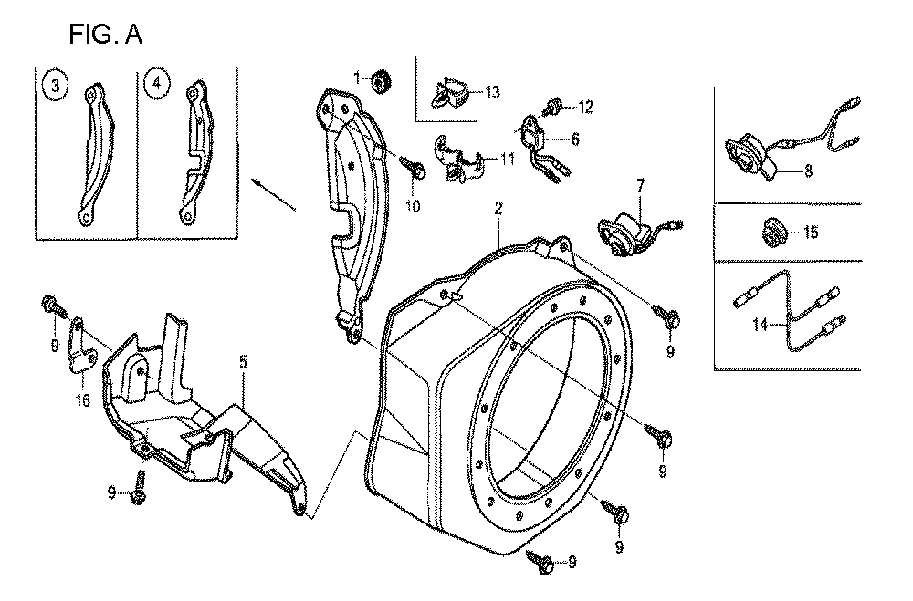 Fig-1 Diagram and Parts List for GX120T1 Type QXS2 Honda Engine