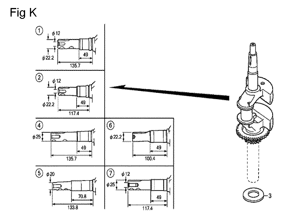Fig-11 Diagram and Parts List for GCV190A Type A1AE Honda Engine