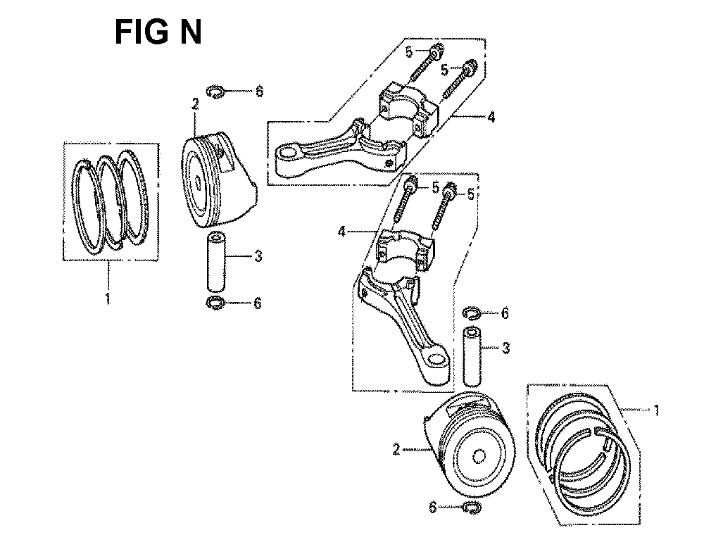 Fig-5 Diagram and Parts List for GXV530 Type QXU4A Honda Engine