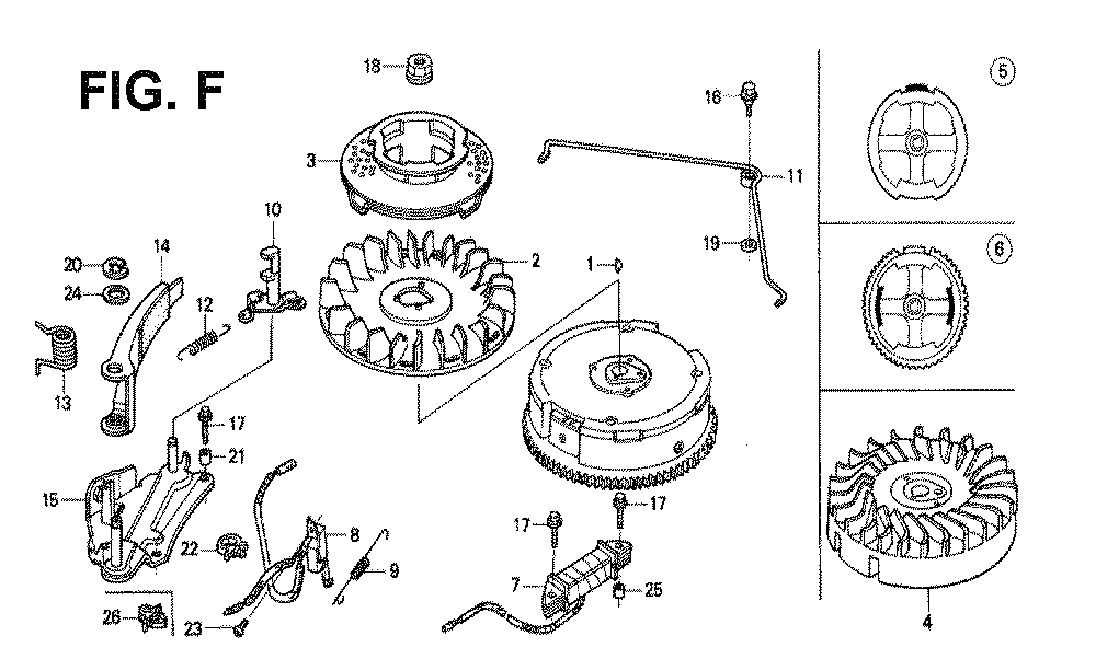 Fig-2 Diagram and Parts List for GXV120 Type SFL Honda Engine