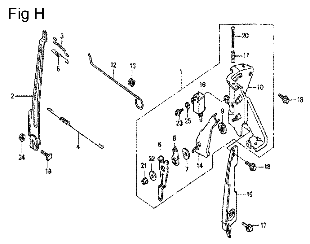 Fig-8 Diagram and Parts List for GC135 Type VXA Honda Engine