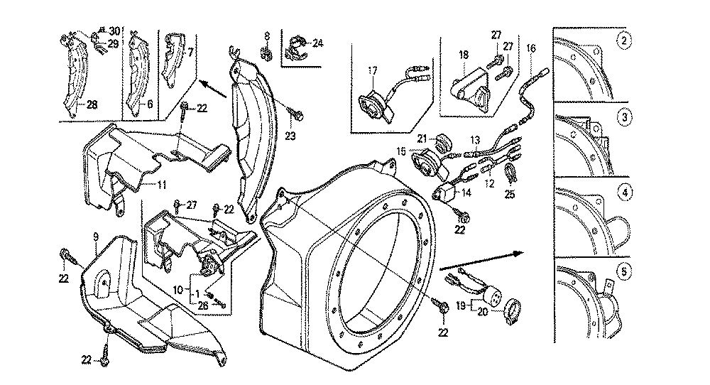 Fig-0 Diagram and Parts List for GX160K1 Type SKM Honda Engine