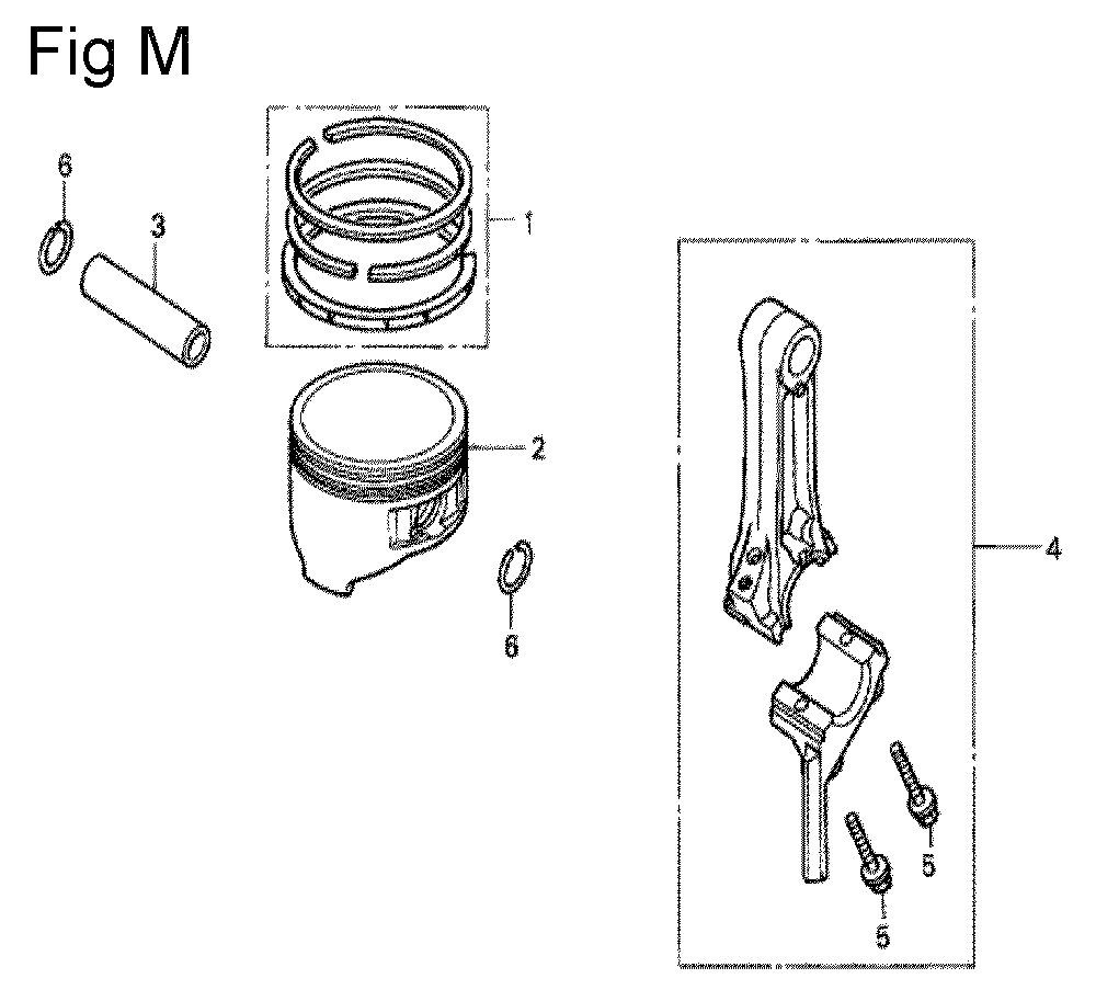 Fig-13 Diagram and Parts List for GC190A Type QHKF Honda Engine