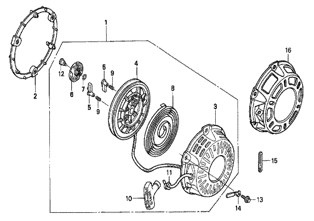 Fig-0 Diagram and Parts List for GX200 Type QXS2 Honda Engine
