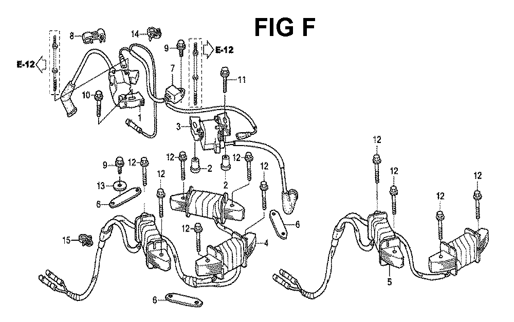 Fig-3 Diagram and Parts List for GXV530 U3-1070150 Honda Engine