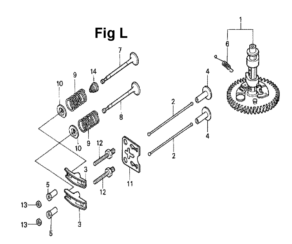 Fig-4 Diagram and Parts List for GXV160 Type N42 Honda Engine
