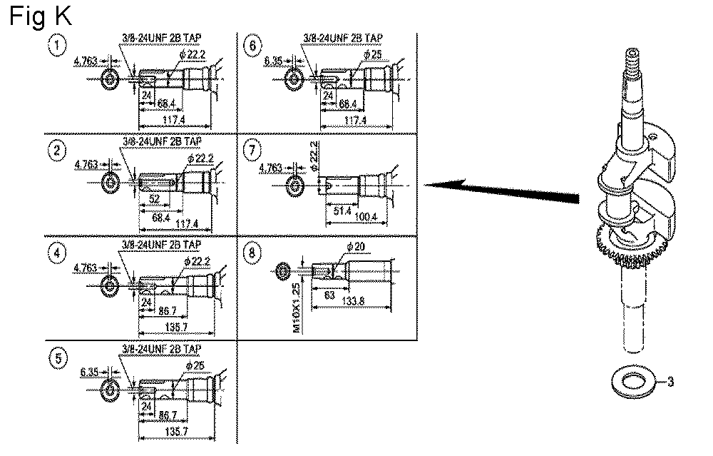 Fig-11 Diagram and Parts List for GCV135 Type A2A Honda Engine