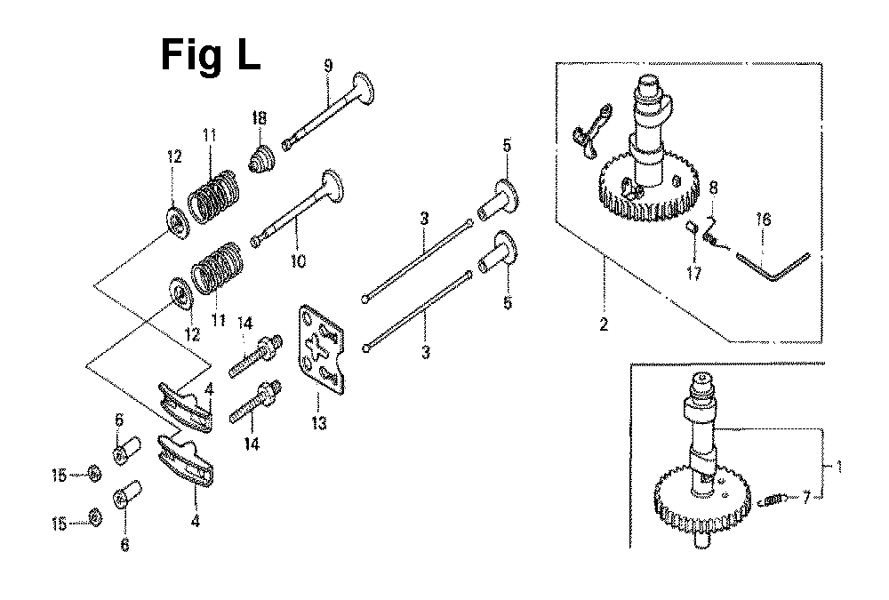 Fig-7 Diagram and Parts List for GXV140 Type N2 Honda Engine