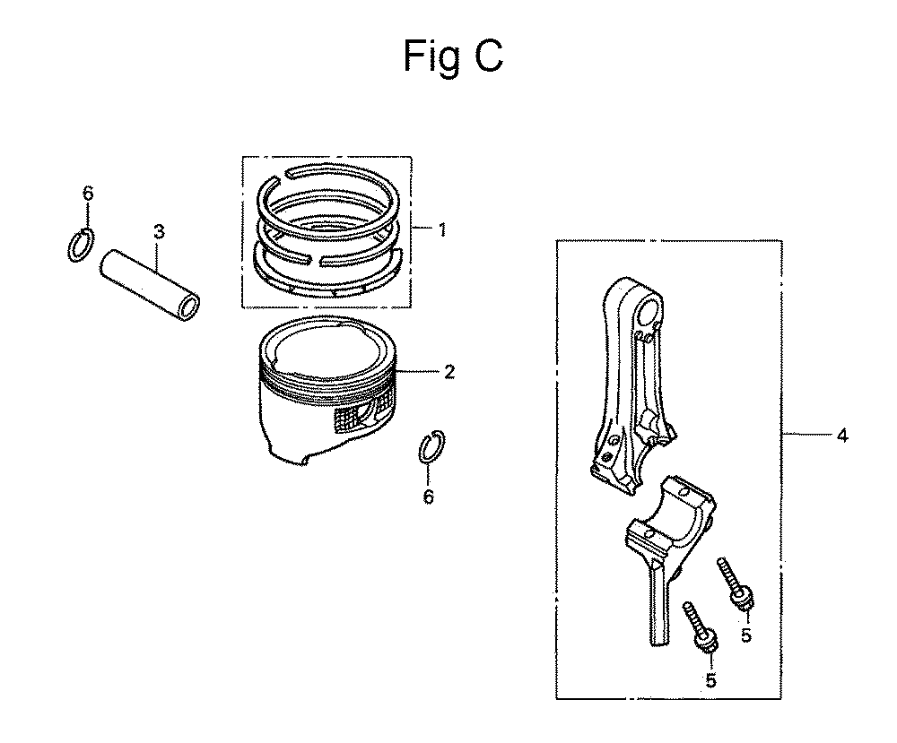Fig-3 Diagram and Parts List for GC160 Type PHA Honda Engine
