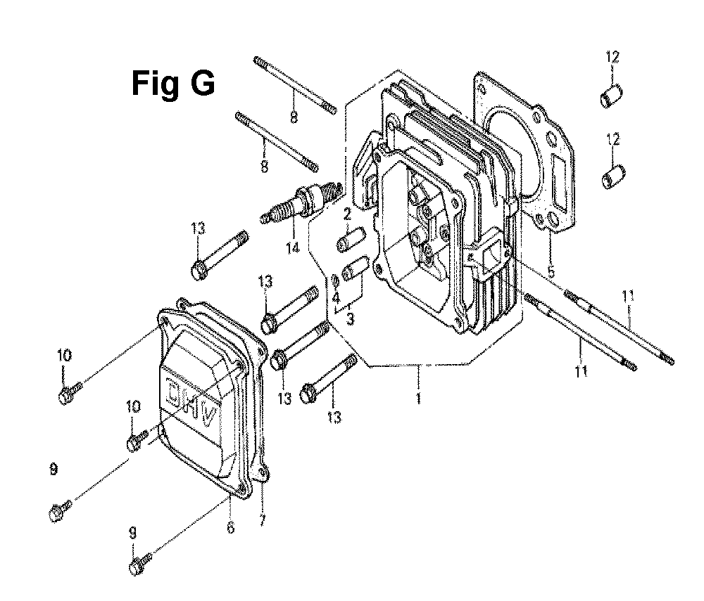 Fig-13 Diagram and Parts List for GXV160 Type N12 Honda Engine