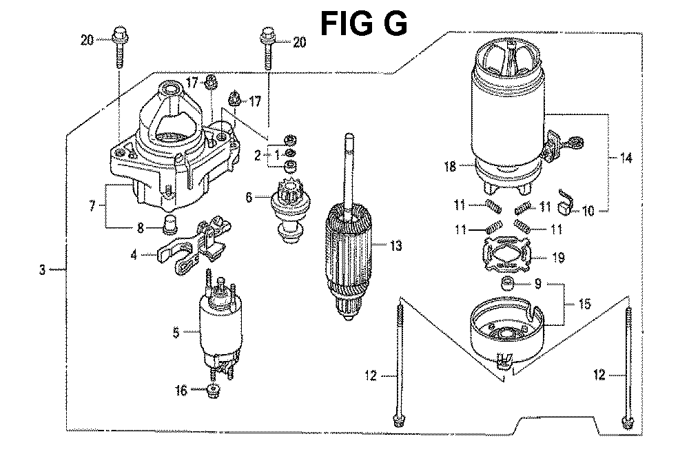 Fig-5 Diagram and Parts List for GXV530 Type DXA2A Honda Engine