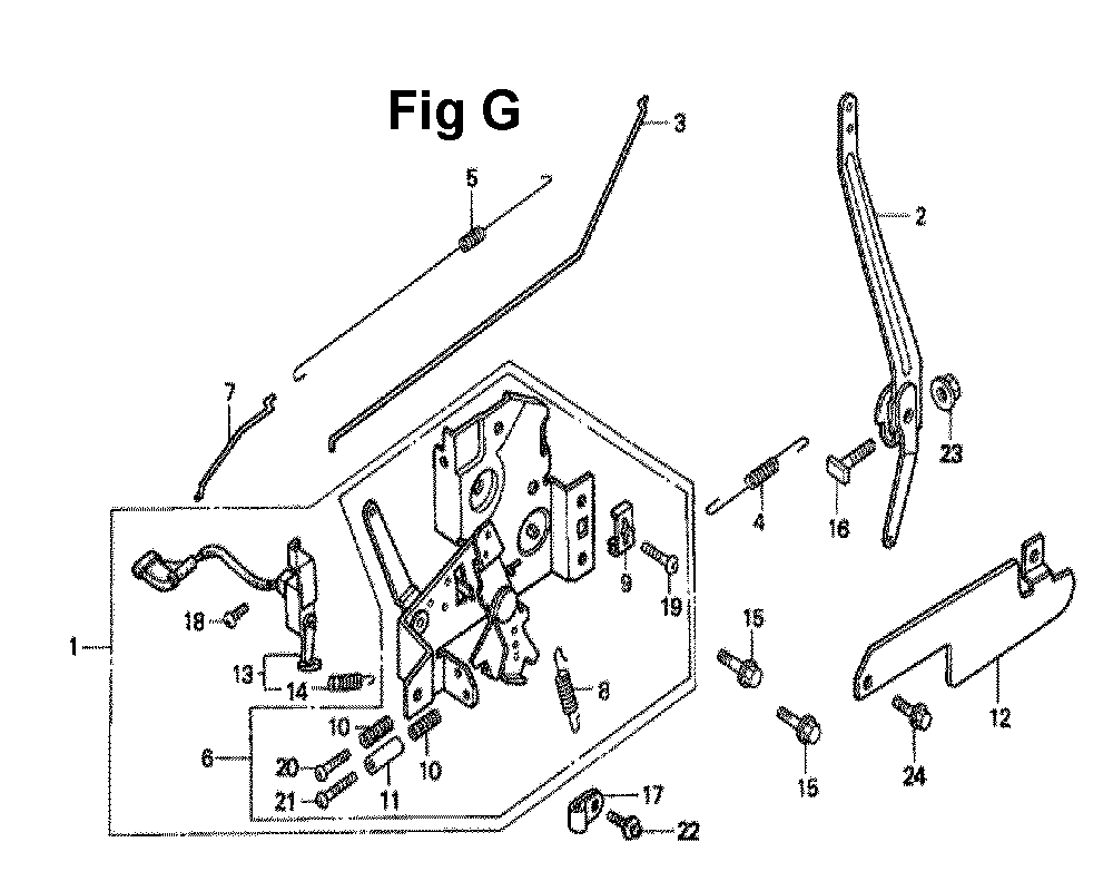 Fig-7 Diagram and Parts List for GXV140 Type A1KY Honda Engine