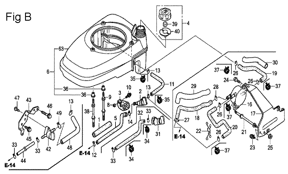 Fig-2 Diagram and Parts List for GCV160A Type A2A Honda Engine