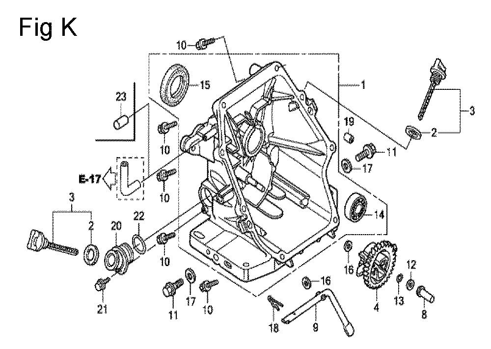 Fig-11 Diagram and Parts List for GC160 Type VXE Honda Engine
