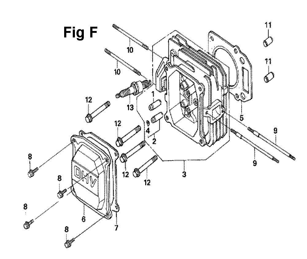 Fig-7 Diagram and Parts List for GXV160A1 Type N1AH Honda Engine