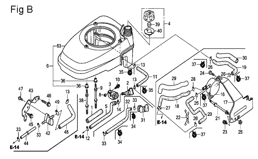 Fig-2 Diagram and Parts List for GCV160A Type N7A1 Honda Engine