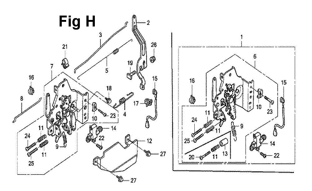 Fig-3 Diagram and Parts List for GXV160UH2 Type A1T Honda Engine