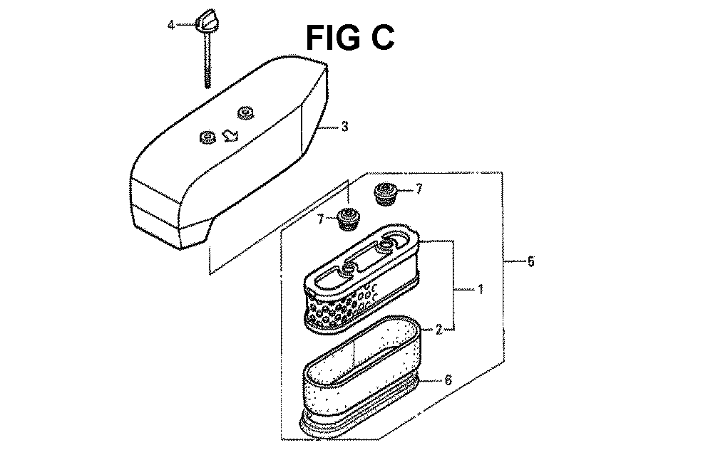 Fig-3 Diagram and Parts List for GXV160K1 Type N1F Honda Engine