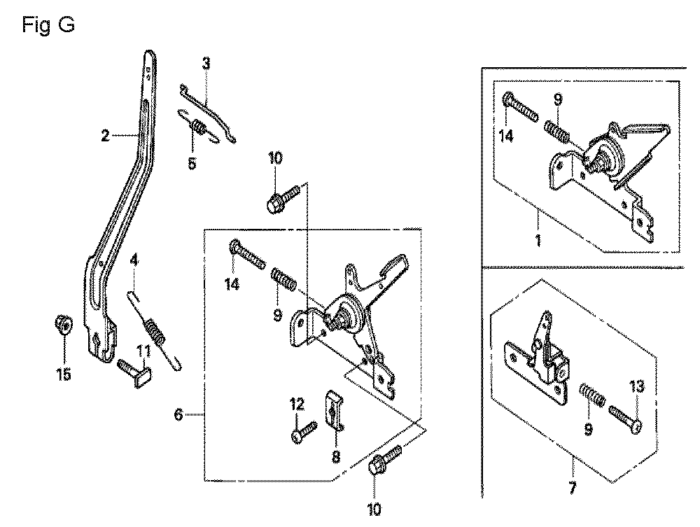 Fig-7 Diagram and Parts List for GX100U Type QA2 Honda Engine