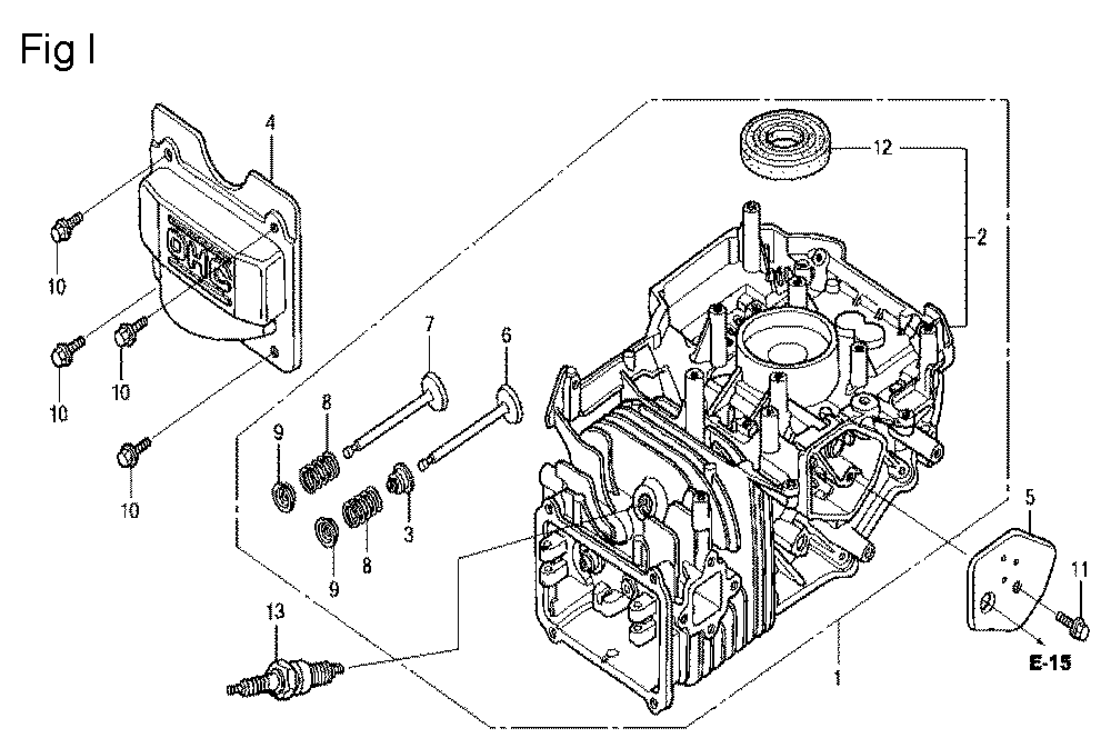 Fig-9 Diagram and Parts List for GCV160LA Type S1M Honda Engine