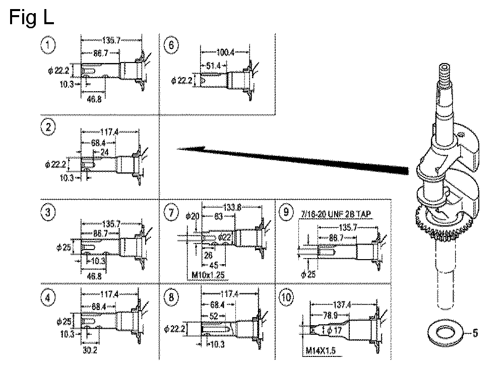 Fig-12 Diagram and Parts List for GCV160LA0 Type A1A Honda Engine