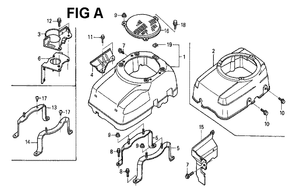 Fig-9 Diagram and Parts List for GXV340K2 Type DP23 Honda Engine