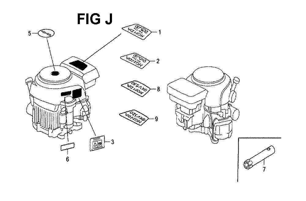 Fig-12 Diagram and Parts List for GXV530 Type JXA3A Honda Engine