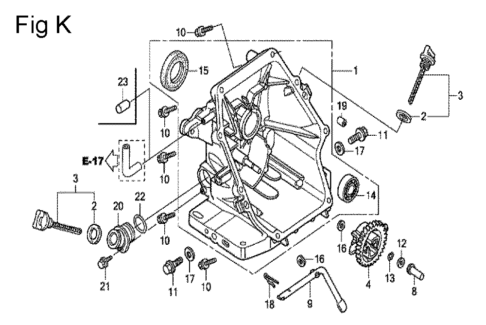 Fig-11 Diagram and Parts List for GC160A Type QHC Honda Engine