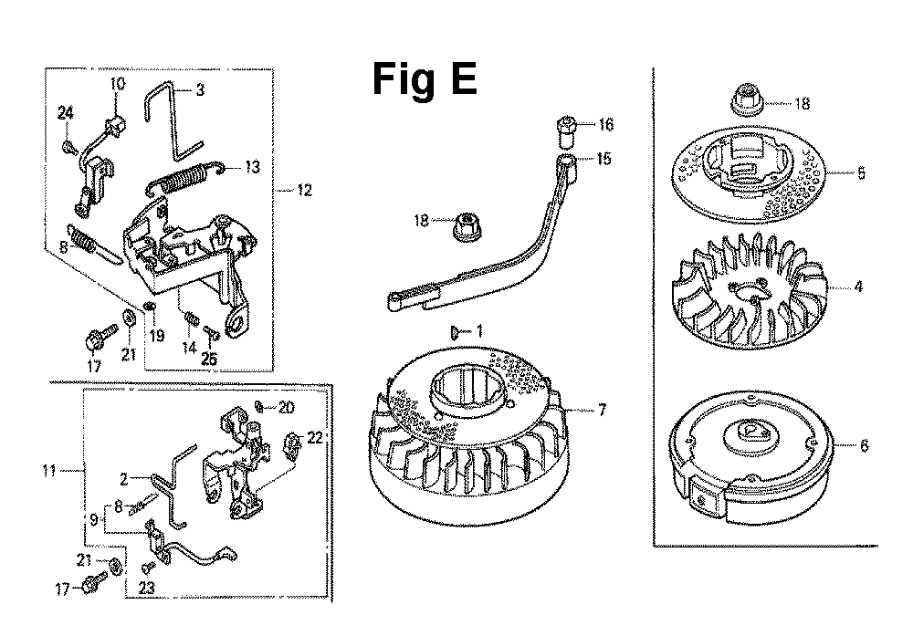 Fig-5 Diagram and Parts List for GXV140 Type N2 Honda Engine