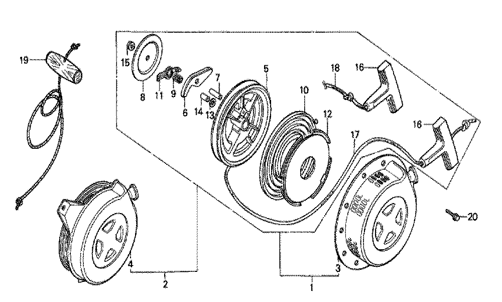 Fig-0 Diagram and Parts List for GX140 Type RH Honda Engine
