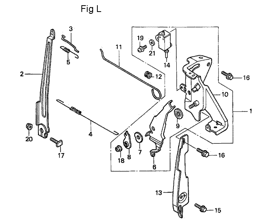 Fig-12 Diagram and Parts List for GC190A Type MHA2 Honda Engine