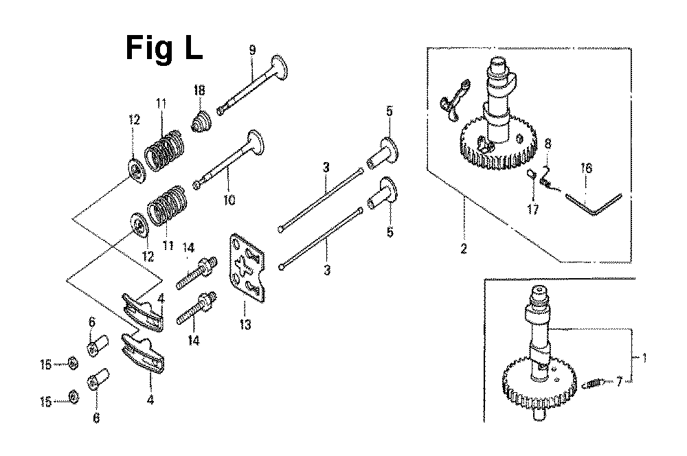 Fig-1 Diagram and Parts List for GXV140 Type N2M Honda Engine