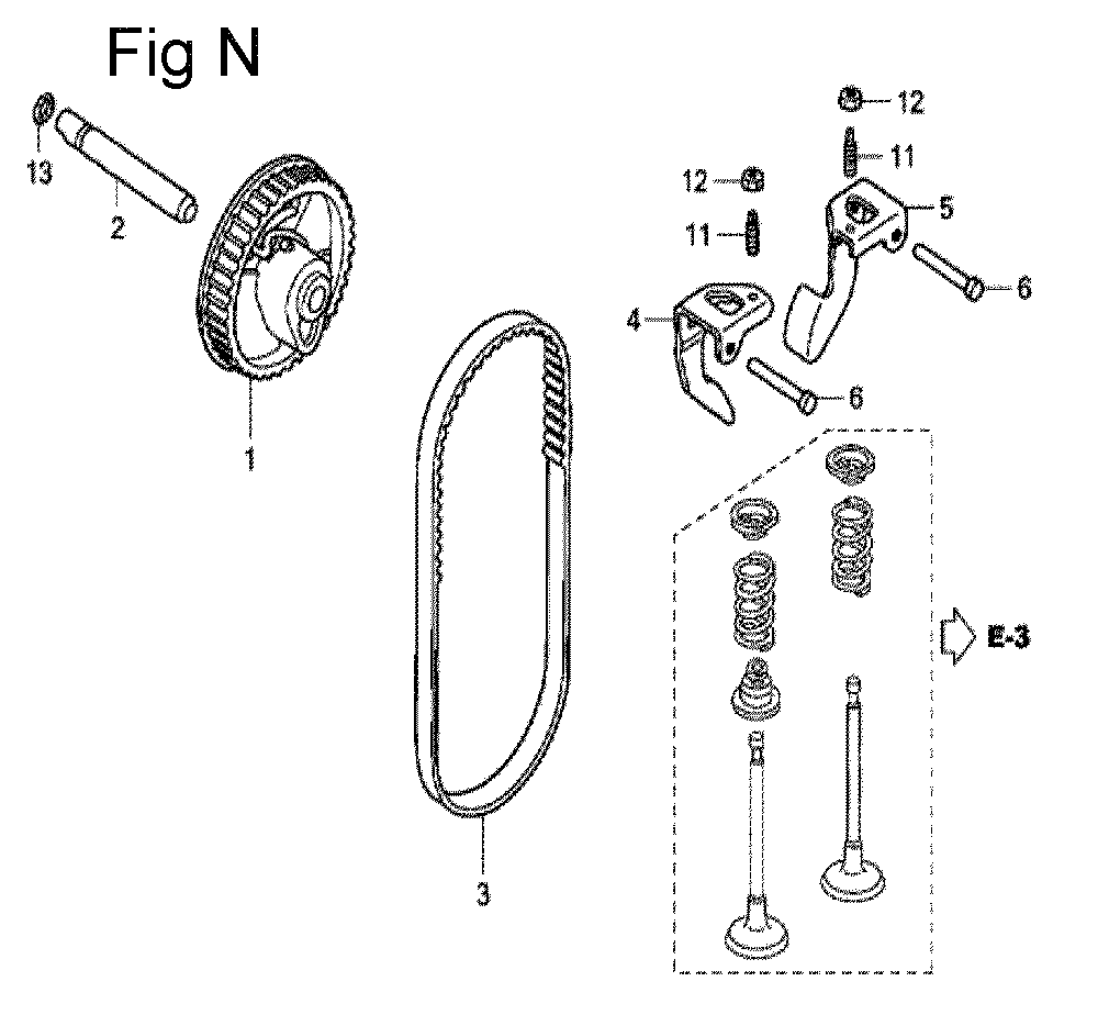 Fig-14 Diagram and Parts List for GC160 Type PXU Honda Engine
