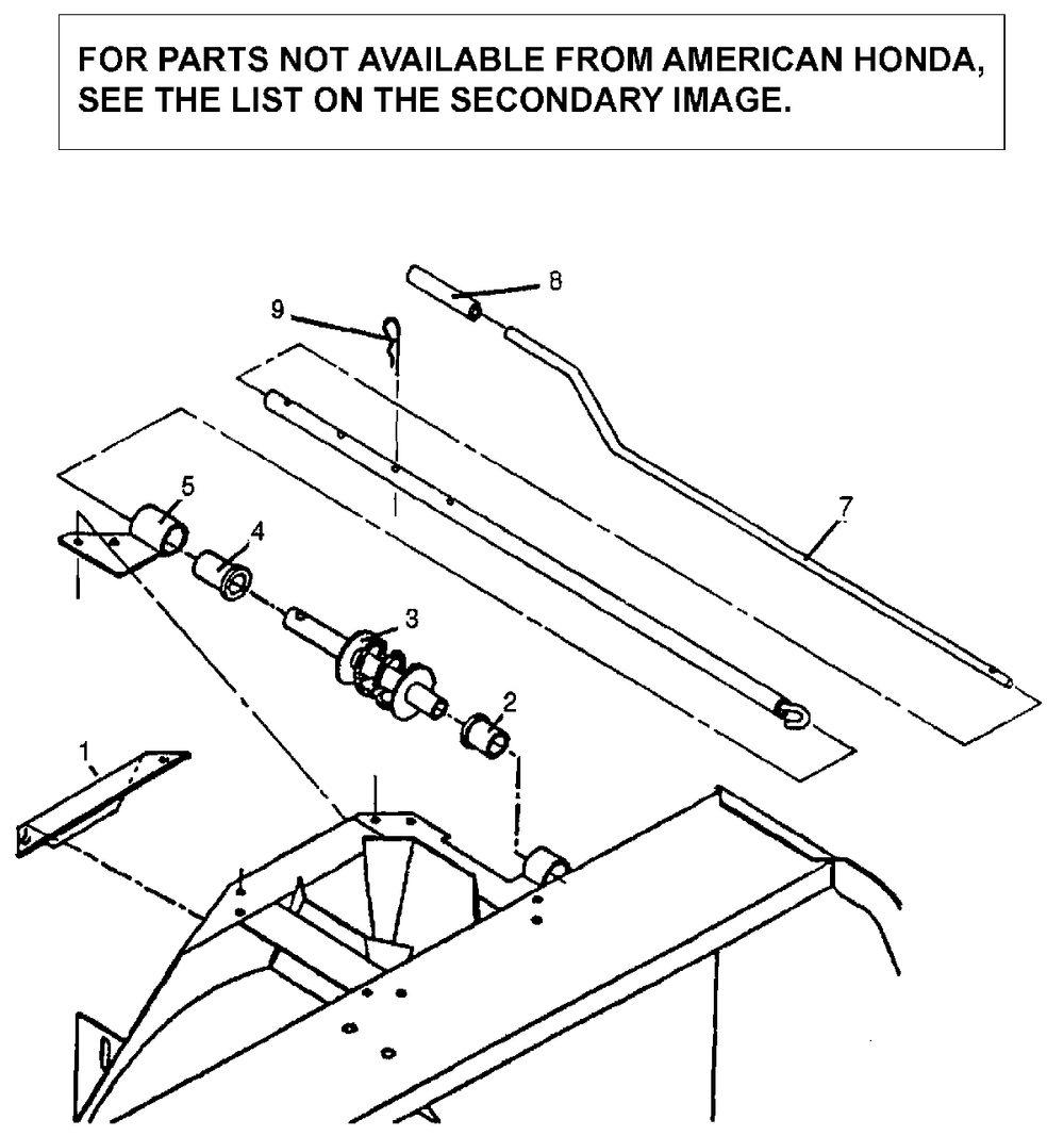 Rotation Mechanism (Sb1013b) Diagram and Parts List for SB1013 Type  B Honda Lawn Tractor Accessories