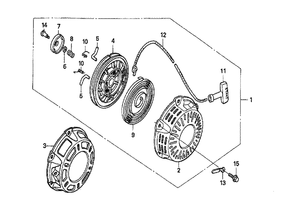 Fig-0 Diagram and Parts List for GX160U1 Type QCL Honda Engine