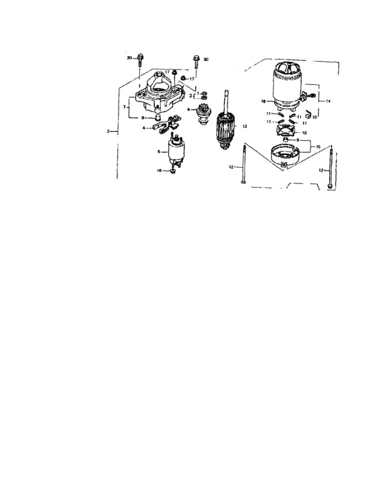Starter Diagram and Parts List for GCV-530-EXA2  Honda Engine