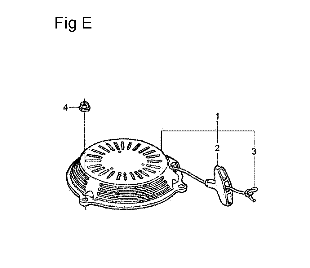 Fig-5 Diagram and Parts List for GSV190LA Type S3A Honda Engine